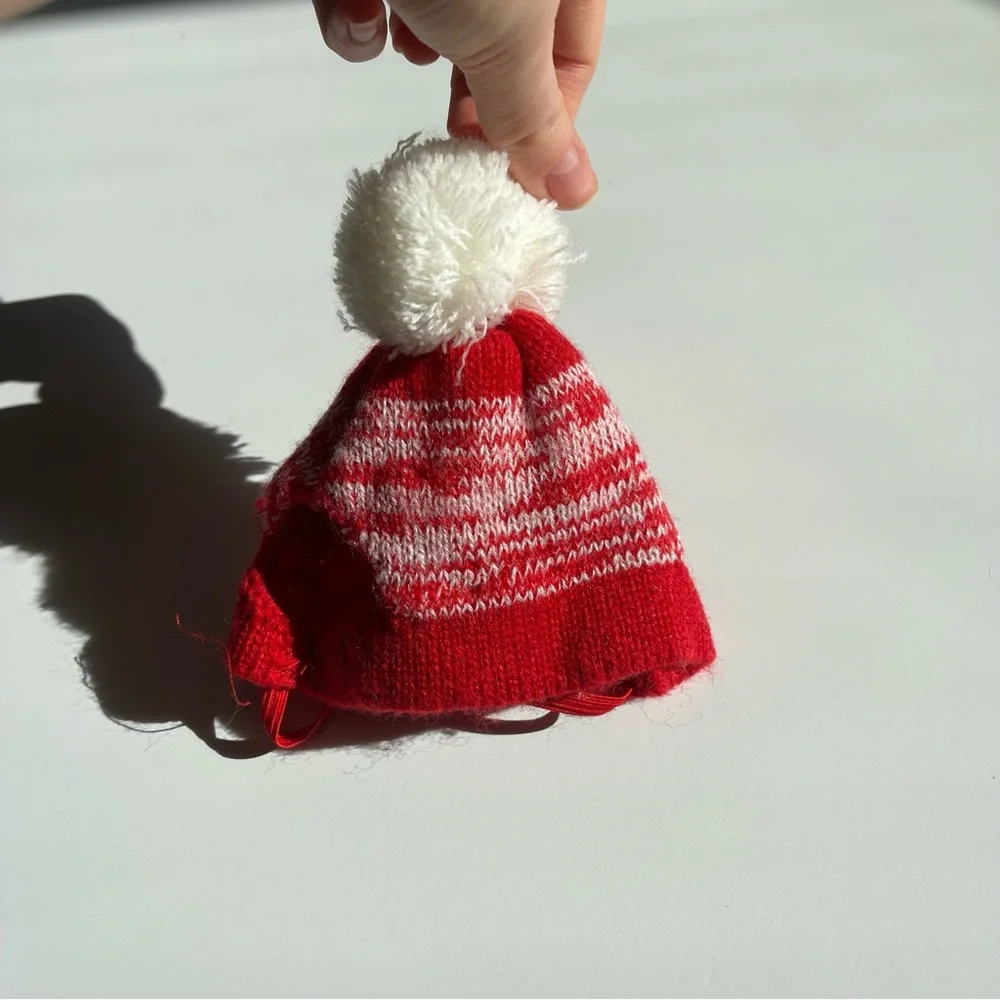 Cat Wool Hat with Pom Pom